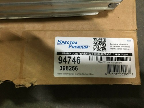 GENUINE SPECTRA PREMIUM HVAC Heater Core Front Spectra 94746 OR 398256