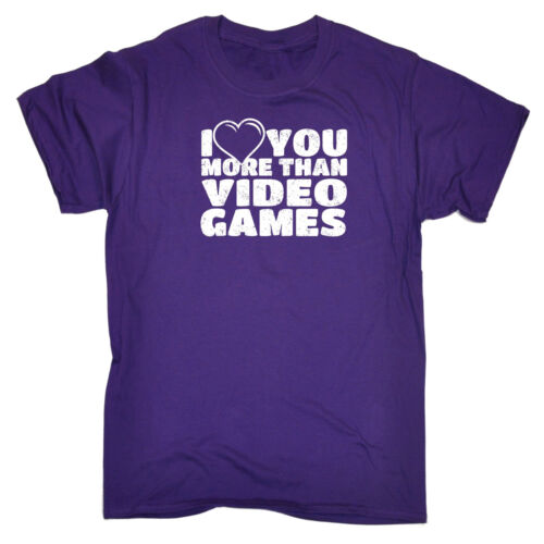 I Love You More Than Video Games Heart Design MENS T-SHIRT tee birthday funny