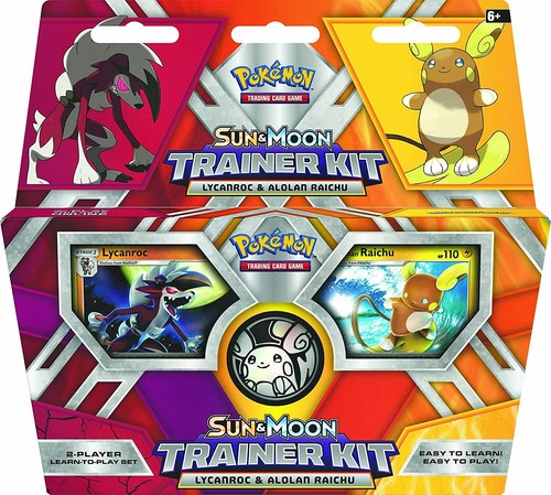 Sun /& Moon Trainer Kit Lycanroc /& Alolan Raichu Card Game Pokemon TCG