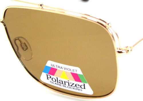 Aviator design Sunglasses Gold//Brown Polarized