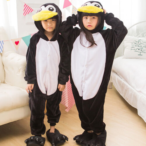 UK Kids Boys Girls Kigurumi Sleepwear Animal Cosplay Costume Unisex Pajamas