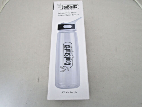 Coolstuffx Tritan Flip Straw Sports Water Bottle 800ml New with Box Free P&P UK 
