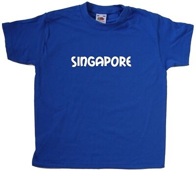 T-shirt pour enfant texte de Singapour 