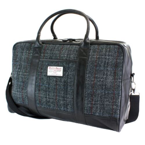 Harris tweed fourre-tout week-end sac de voyage carreaux gris nouveau 25143