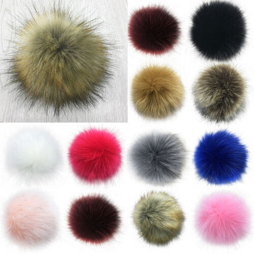 JN/_ Large 14cm//16cm Faux Fur PomPom DIY Car Handbag Keychain Key Ring Decor Pe