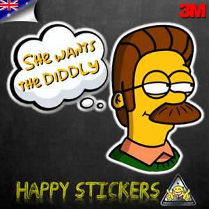 Flanders Funny She Wants the Diddly Banana Car Skateboard 3M Vinyl Decal Sticker 