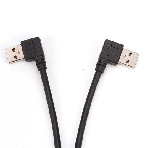 USB 3.0 Angle 90 Degree Extension Cable Male to Female Adapter Cord Data Fad US