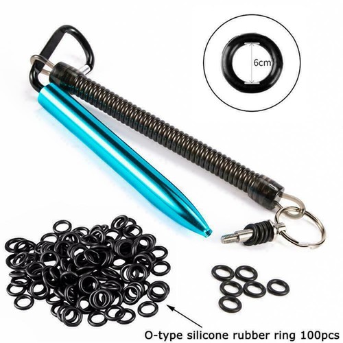 Wacky Worm Kits Rig Tool /& 110Pcs O Rings For Fishing BLUE Good /&O Sporting Q0S7