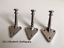 Heart Coat Hook Iron Modern Vintage Victorian Chrome Grey Antique Nautical Set 3