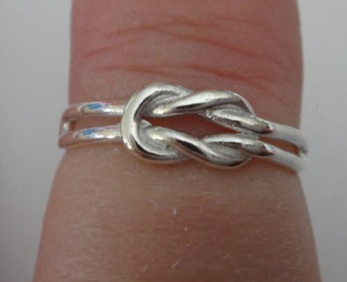 Taille 5 Sterling Argent Brillant Unique Infinity Celtique Amour Knot Ring
