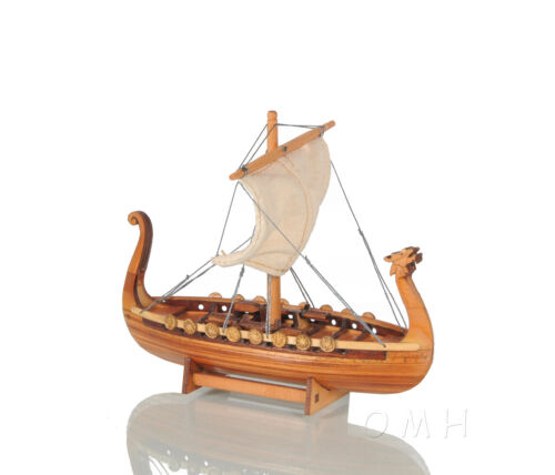 Drakkar Dragon Viking Longship Wooden Model Small 6/" Built Ship Decoration New
