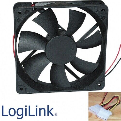 carcasa Logilink ventilador 12 V/dc 120x120x25mm instalación ventiladores ventilador PC 183 