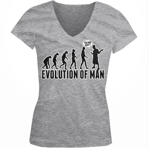 You Mad Bro Details about  / Evolution of Man Sayings Funny Juniors V-neck T-shirt