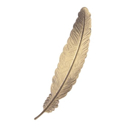 Creative Retro Feather Shaped Metal Bookmark Page Marker For Books School Office 