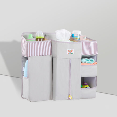 Baby Crib Nursery Storage Bag Hanging Diaper Organizer