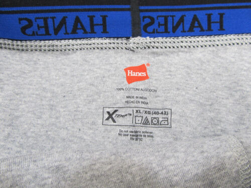 Hanes X-TEMP Big and Tall Men/'s Underwear Gray Cotton BOXERS 3-Pack NIP