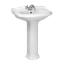 Spülstein Waschbecken Keramik Classic Retro Waschtisch mit Säule