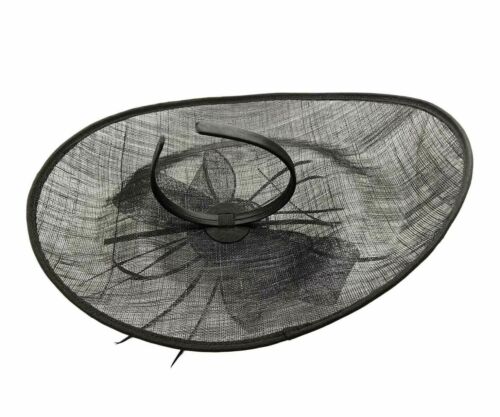 Large Elegant Feather Hair Hat Fascinator Headband Clip Wedding Royal Ascot Race 