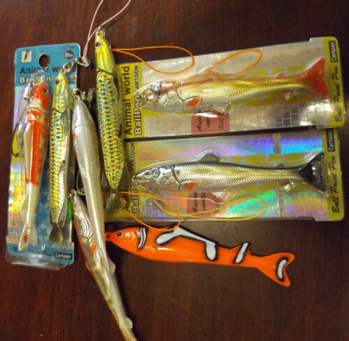 1x COLLECTABLE NOVELTY FISH COD HAKE TROUT CLOWN FISH SHINY PEN GIFT IDEA UKSELL 