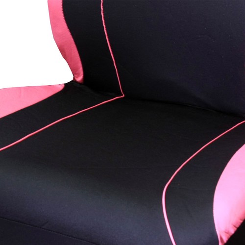For Jeep New Car Seat Covers Floor Mats Set Black and Pink Flat Cloth