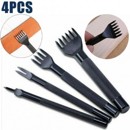 Quality Leather Craft Tools Trou Punches Stitching Punch Tool Set à 1+2+4+6 broches