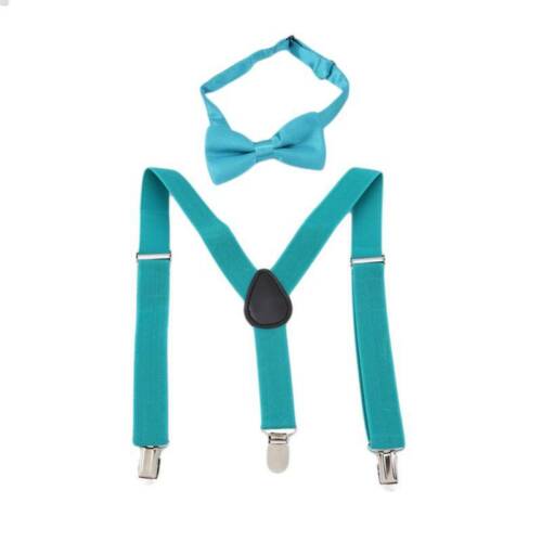 Baby Suspender and Bow Tie Matching Set Boys Girls Adjustable Suspenders