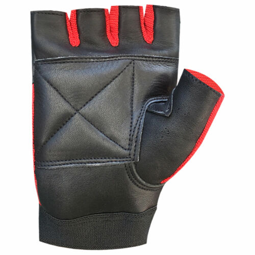 Leather cycling work weight lifting bus driving fitness half finger less Gloves