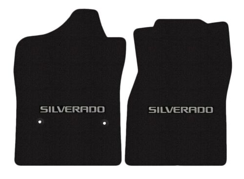 Chevy Silverado 2007-2014  Floor Mats set of 2 Black  with Silverado logo