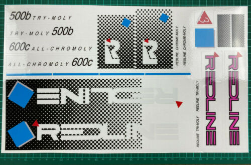 old school bmx decals stickers 1984-85 redline 500b 600c for radberry frame 