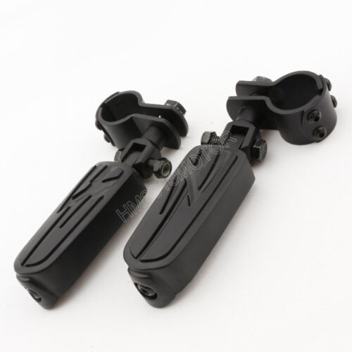 1/'/'~1-1//4/'/' Highway Foot Pegs Clamps for Harley-Davidson Street Glide FLHX Black