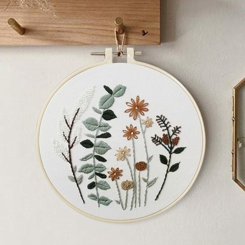 Needle Punch Hoop Kit Sulaman Cross Stitch DIY Embroidery For Handmade Beginner