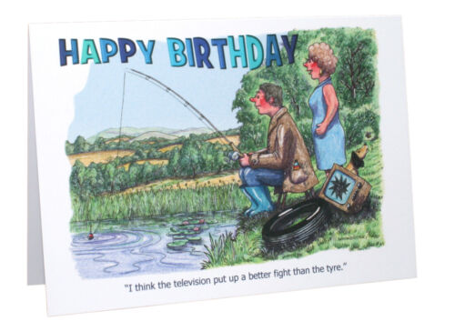 Details about   HAPPY BIRTHDAY FISHING HUMOUR CARTOON A5 FUNNY GREETING CARD BY ARMAND FOSTER 