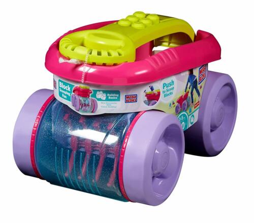 Mega Bloks First Builders Block Scooping Wagon Toy Kids Pink Red Boys Girls New