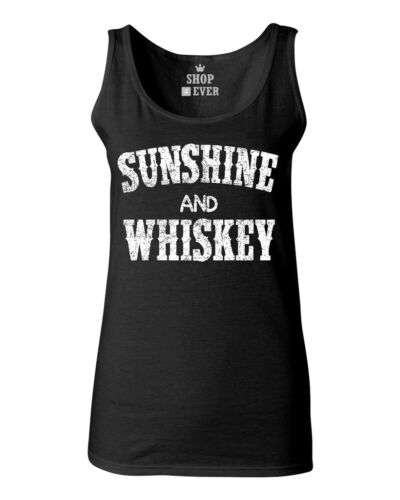 Sunshine y Whiskey Para Mujer Camiseta sin mangas Camiseta Sur de Música Country Girl 