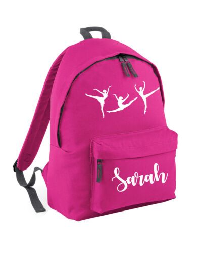 Personalised Ballerina Backpack School Bag For Girls Dance With Custom Name L446