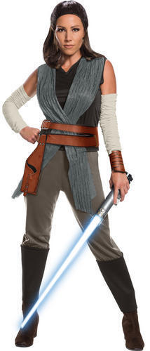 The Last Jedi Rey Ladies Fancy Dress Disney Star Wars Womens Adults Costume