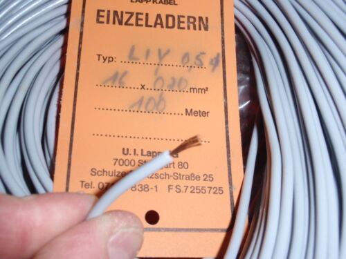 electrónica.. 20m cable galon gris 0,5mm2 flexible exterior ~ d = 3,2mm coches 23715