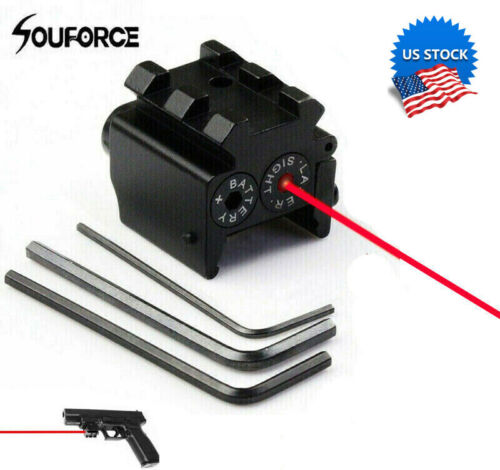 US Mini Adjustable Compact Red Dot Sight/Laser Scope For Pistol 20mm Rail Mount 