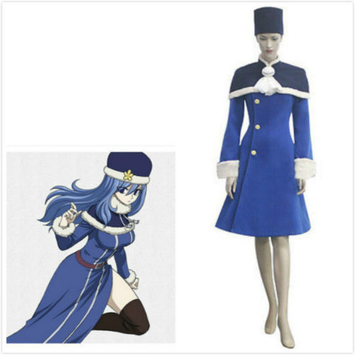Fairy Tail Juvia Loxar 2nd Cosplay Costume Suit Dress Free Shipping 