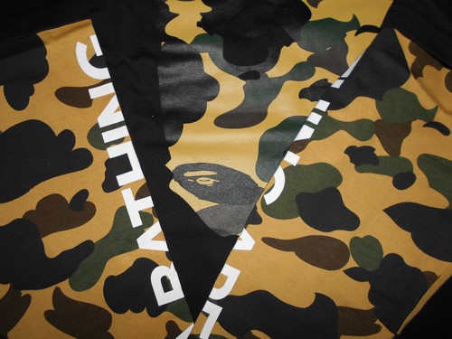 AUTHENTIC APE BAPE 1ST CAMO APE HEAD LAYERED L//S TEE T SHIRT BLACK XL 2XL NEW