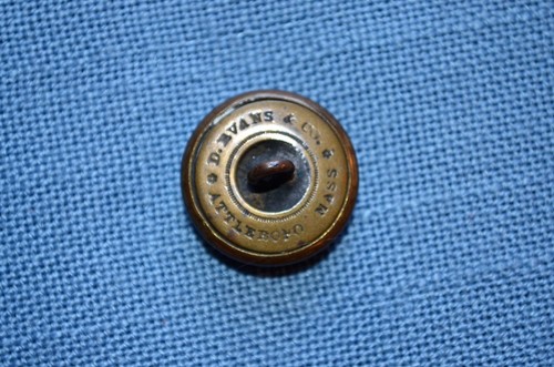 Coat Sized Circa 1870/'s Infantry /"I/" Button by D.Evans