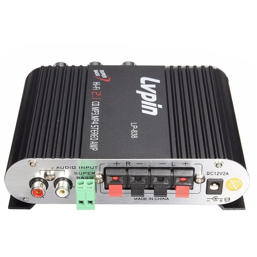 Mini HIFI Audio Stereo Power Amplifier Subwoofer MP3 Car Radio Channels F2T5