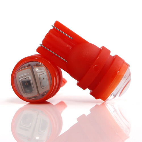 2pcs T10 194 168 Red Led 4W 5630 SMD Projector Brake Dome Map License Bulb Light