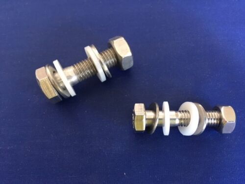 M12 A4 316 MARINE GRADE STAINLESS PART THREAD BOLTS NUTS 2 WASHERS NYLON /& A4