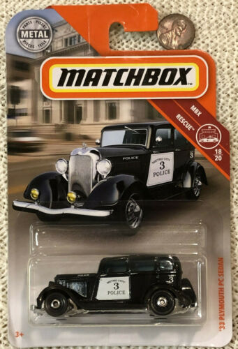 Details about  / Matchbox /'33 Plymouth PC Sedan 18//20 MBX Rescue 1933 Black Version 2 AVAILABLE!