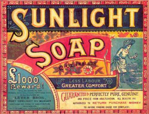 Sunlight soap retro vintage style metal wall plaque sign