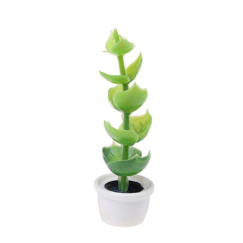 1:12 miniature green plant pot dollhouse garden accessory for kids doll gifts P0