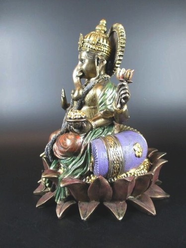 Ganesha Hinduismus,19 cm Polyresin bronzierte Figur 1280 gr.,Museums Kollektion
