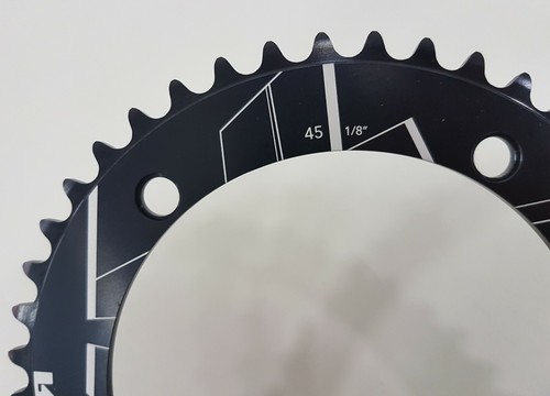 Rotor NoQ Track BCD144x5 1//8” Outer Round Chainring Black 45T-56T Aero