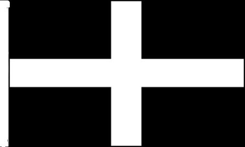 Cornwall Sleeved Flag suitable for Boats 45cm x 30cm 